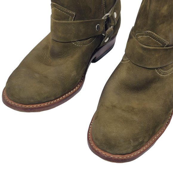 Western / rodeo boots. Leather. Size  37/ US 6. Olive Green Color. - Picture 7 of 14